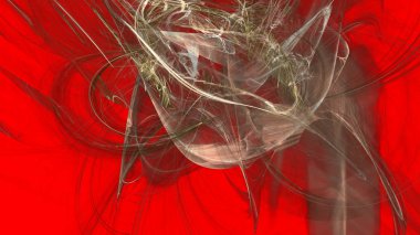 Fantezi kaotik renkli fraktal desen. Soyut Fraktal şekiller. 3D render resimde arka plan veya duvar kağıdı