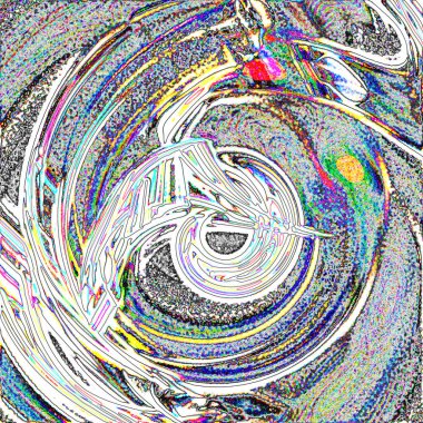 Fantezi kaotik renkli fraktal desen. Soyut Fraktal şekiller. 3D render resimde arka plan veya duvar kağıdı