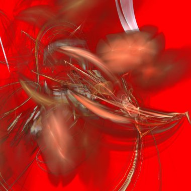 Fantezi kaotik renkli fraktal desen. Soyut Fraktal şekiller. 3D render resimde arka plan veya duvar kağıdı