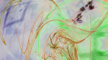 Fantezi kaotik renkli fraktal desen. Soyut Fraktal şekiller. 3D render resimde arka plan veya duvar kağıdı