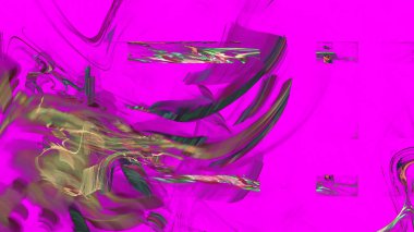 Fantezi kaotik renkli fraktal desen. Soyut Fraktal şekiller. 3D render resimde arka plan veya duvar kağıdı