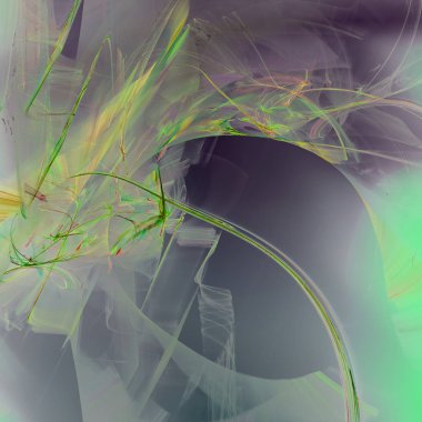 Fantezi kaotik renkli fraktal desen. Soyut Fraktal şekiller. 3D render resimde arka plan veya duvar kağıdı