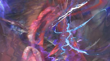 Fantezi kaotik renkli fraktal desen. Soyut Fraktal şekiller. 3D render resimde arka plan veya duvar kağıdı