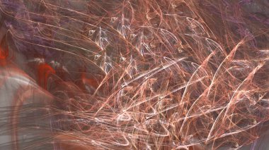 Fantezi kaotik renkli fraktal desen. Soyut Fraktal şekiller. 3D render resimde arka plan veya duvar kağıdı