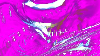 Fantezi kaotik renkli fraktal desen. Soyut Fraktal şekiller. 3D render resimde arka plan veya duvar kağıdı.