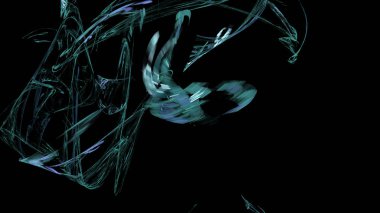 Fantezi kaotik renkli fraktal desen. Soyut Fraktal şekiller. 3D render resimde arka plan veya duvar kağıdı.