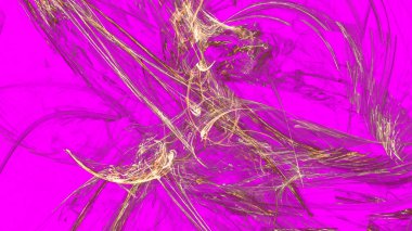 Fantezi kaotik renkli fraktal desen. Soyut Fraktal şekiller. 3D render resimde arka plan veya duvar kağıdı.