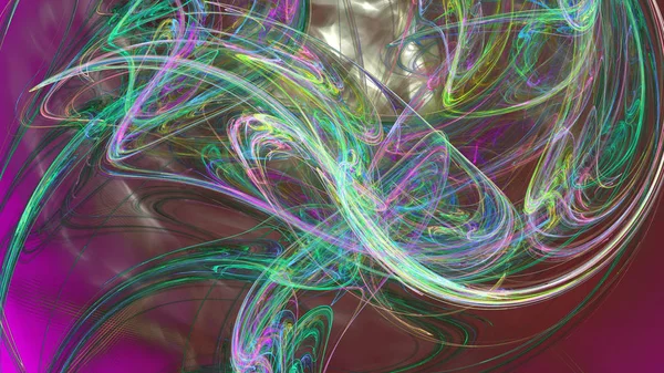 Fantezie Haotic Model Fractal Colorat Forme Fractale Abstracte Redare Ilustrare — Fotografie, imagine de stoc