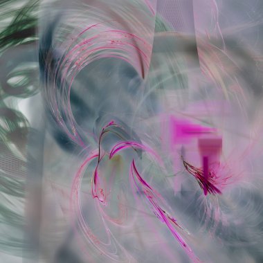 Fantezi kaotik renkli fraktal desen. Soyut Fraktal şekiller. 3D render resimde arka plan veya duvar kağıdı