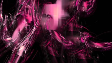 Fantezi kaotik renkli fraktal desen. Soyut Fraktal şekiller. 3D render resimde arka plan veya duvar kağıdı