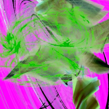 Fantezi kaotik renkli fraktal desen. Soyut Fraktal şekiller. 3D render resimde arka plan veya duvar kağıdı