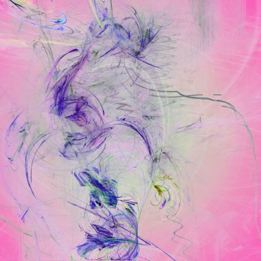 Fantezi kaotik renkli fraktal desen. Soyut Fraktal şekiller. 3D render resimde arka plan veya duvar kağıdı