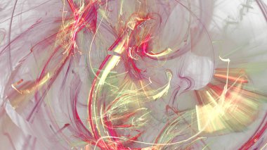 Fantezi kaotik renkli fraktal desen. Soyut Fraktal şekiller. 3D render resimde arka plan veya duvar kağıdı