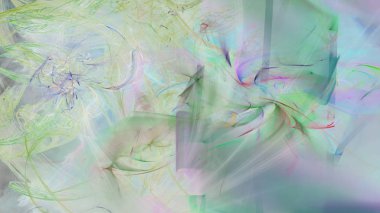 Fantezi kaotik renkli fraktal desen. Soyut Fraktal şekiller. 3D render resimde arka plan veya duvar kağıdı