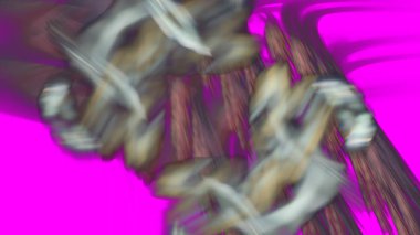 Fantezi kaotik renkli fraktal desen. Soyut Fraktal şekiller. 3D render resimde arka plan veya duvar kağıdı