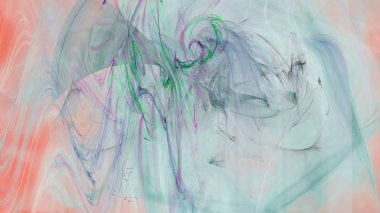 Fantezi kaotik renkli fraktal desen. Soyut Fraktal şekiller. 3D render resimde arka plan veya duvar kağıdı