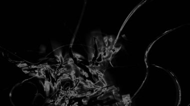 Fantezi kaotik renkli fraktal desen. Soyut Fraktal şekiller. 3D render resimde arka plan veya duvar kağıdı