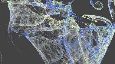 Fantezi kaotik renkli fraktal desen. Soyut Fraktal şekiller. 3D render resimde arka plan veya duvar kağıdı