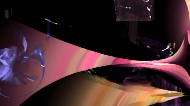 Fantezi kaotik renkli fraktal desen. Soyut Fraktal şekiller. 3D render resimde arka plan veya duvar kağıdı