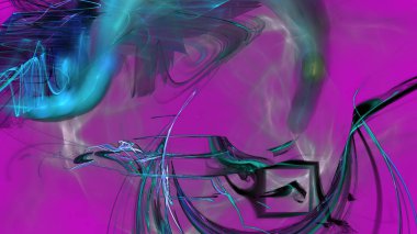 Fantezi kaotik renkli fraktal desen. Soyut Fraktal şekiller. 3D render resimde arka plan veya duvar kağıdı