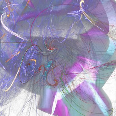 Fantezi kaotik renkli fraktal desen. Soyut Fraktal şekiller. 3D render resimde arka plan veya duvar kağıdı