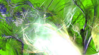 Fantezi kaotik renkli fraktal desen. Soyut Fraktal şekiller. 3D render resimde arka plan veya duvar kağıdı