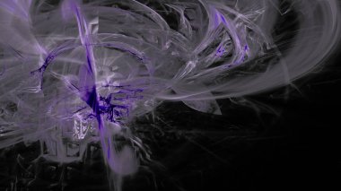 Fantezi kaotik renkli fraktal desen. Soyut Fraktal şekiller. 3D render resimde arka plan veya duvar kağıdı