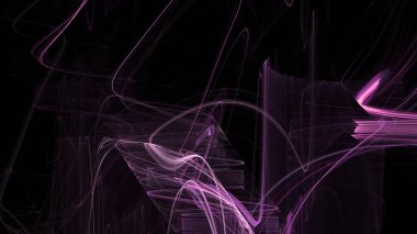 Fantezi kaotik renkli fraktal desen. Soyut Fraktal şekiller. 3D render resimde arka plan veya duvar kağıdı