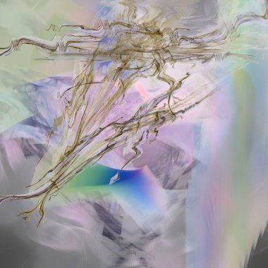 Fantezi kaotik renkli fraktal desen. Soyut Fraktal şekiller. 3D render resimde arka plan veya duvar kağıdı