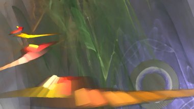 Fantezi kaotik renkli fraktal desen. Soyut Fraktal şekiller. 3D render resimde arka plan veya duvar kağıdı