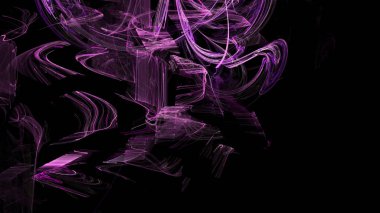 Fantezi kaotik renkli fraktal desen. Soyut Fraktal şekiller. 3D render resimde arka plan veya duvar kağıdı