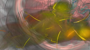 Fantezi kaotik renkli fraktal desen. Soyut Fraktal şekiller. 3D render resimde arka plan veya duvar kağıdı