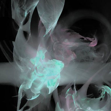 Fantezi kaotik renkli fraktal desen. Soyut Fraktal şekiller. 3D render resimde arka plan veya duvar kağıdı