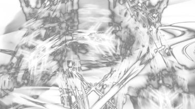 Fantezi kaotik renkli fraktal desen. Soyut Fraktal şekiller. 3D render resimde arka plan veya duvar kağıdı