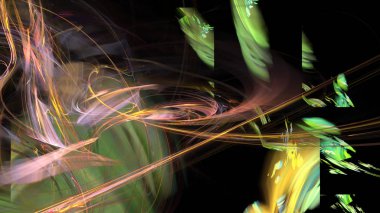 Fantezi kaotik renkli fraktal desen. Soyut Fraktal şekiller. 3D render resimde arka plan veya duvar kağıdı