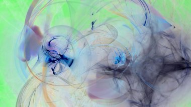 Fantezi kaotik renkli fraktal desen. Soyut Fraktal şekiller. 3D render resimde arka plan veya duvar kağıdı