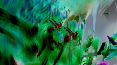 Fantezi kaotik renkli fraktal desen. Soyut Fraktal şekiller. 3D render resimde arka plan veya duvar kağıdı