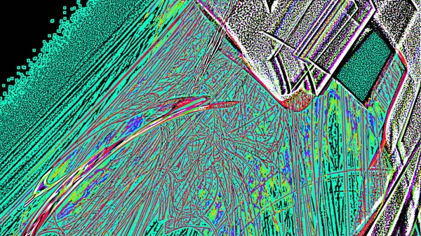 Fantasie chaotische kleurrijke fractale patroon. Abstracte fractale vormen. 3D rendering afbeelding achtergrond of behang — Stockfoto