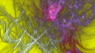Fantezi kaotik renkli fraktal desen. Soyut Fraktal şekiller. 3D render resimde arka plan veya duvar kağıdı
