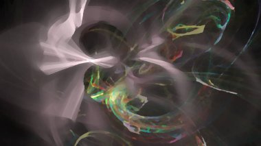 Fantezi kaotik renkli fraktal desen. Soyut Fraktal şekiller. 3D render resimde arka plan veya duvar kağıdı