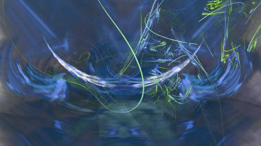 Fantezi kaotik renkli fraktal desen. Soyut Fraktal şekiller. 3D render resimde arka plan veya duvar kağıdı