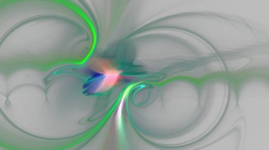 Fantezi kaotik renkli fraktal desen. Soyut Fraktal şekiller. 3D render resimde arka plan veya duvar kağıdı