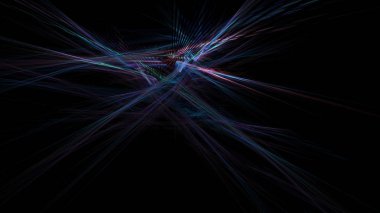 Fantezi kaotik renkli fraktal desen. Soyut Fraktal şekiller. 3D render resimde arka plan veya duvar kağıdı