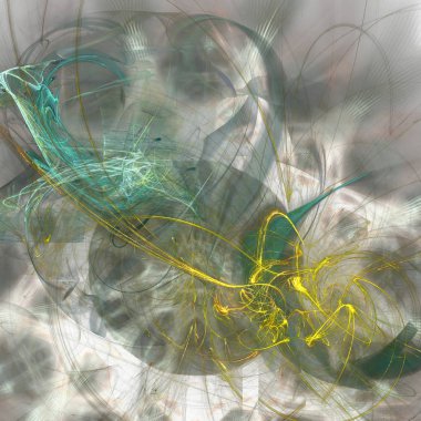 Fantezi kaotik renkli fraktal desen. Soyut Fraktal şekiller. 3D render resimde arka plan veya duvar kağıdı