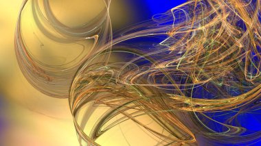 Fantezi kaotik renkli fraktal desen. Soyut Fraktal şekiller. 3D render resimde arka plan veya duvar kağıdı