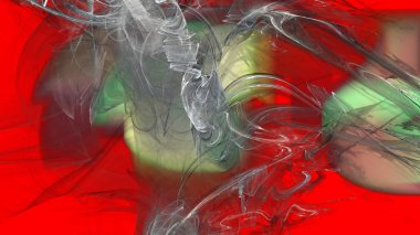 Fantezi kaotik renkli fraktal desen. Soyut Fraktal şekiller. 3D render resimde arka plan veya duvar kağıdı