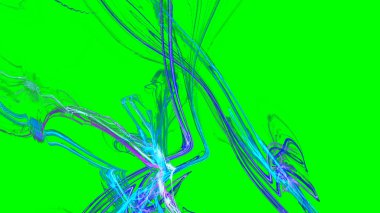 Fantezi kaotik renkli fraktal desen. Soyut Fraktal şekiller. 3D render resimde arka plan veya duvar kağıdı