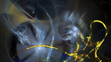 Fantezi kaotik renkli fraktal desen. Soyut Fraktal şekiller. 3D render resimde arka plan veya duvar kağıdı