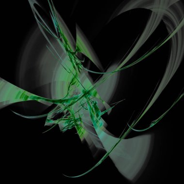 Fantezi kaotik renkli fraktal desen. Soyut Fraktal şekiller. 3D render resimde arka plan veya duvar kağıdı