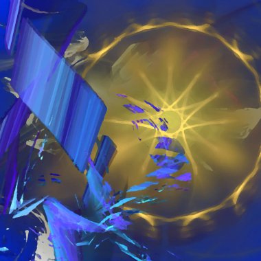 Fantezi kaotik renkli fraktal desen. Soyut Fraktal şekiller. 3D render resimde arka plan veya duvar kağıdı